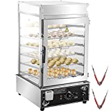 VEVOR - Vaporizador de bollos comercial de 110 V, calentador de bollos de restaurante de 5 capas, vaporizador de alimentos eléctrico con rejillas de 11,8 x 11,8 pulgadas, máquina de vapor para pan de 30-110 ℃ / 86-230 ℉, calentador de vapor para perros calientes de 900 W, para buffet