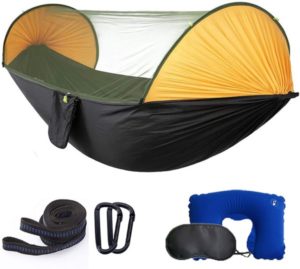 Hamaca de camping individual y doble MIHUNTER con mosquitero / mosquitera 