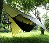 Hamaca de camping Gastonia con mosquitera y correas de árbol con mosquetones - Juego de dormir individual ligero y portátil para senderismo, mochilero, viajes, completo con bolsillo para guardar