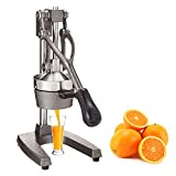 Switol Exprimidor manual de cítricos, exprimidor de zumo de naranja comercial de mano, adecuado para muchas frutas como limón, lima, pomelo, granada, ideal para regalos de Navidad para mujeres y hombres (gris)