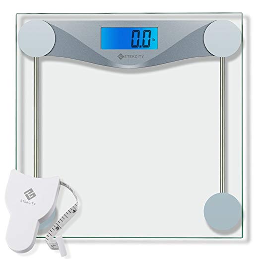Báscula de baño de peso corporal digital Etekcity con cinta métrica corporal 
