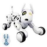 Perrito robot interactivo inalámbrico de alta tecnología, perro robot, perros de control remoto para niños / niñas, regalo de cumpleaños para niños, color blanco