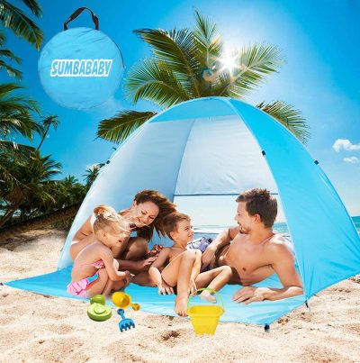  La tienda de playa grande ULTRAVIOLETA emerge las tiendas del refugio de Sun, paraguas de Sun automático portátil grande