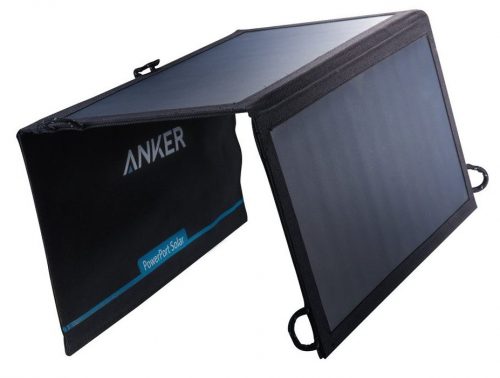  Cargador Solar Anker 15W Dual USB, PowerPort Solar para iPhone 7 / 6s / Plus, iPad Pro / Air 2 / mini, Galaxy 