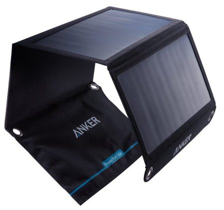  Cargador solar doble USB Anker 21W, PowerPort Solar para iPhone 7 / 6s / Plus, iPad Pro / Air 2 / mini, Galaxy 