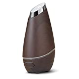 Difusor de aceites esenciales de aromaterapia SmartMist, acabado de madera moderno, apagado automático, luces LED, 3 configuraciones de niebla para aroma, humidificador ultrasónico purificador de aire frío para habitación