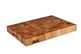 John Boos Block CCB2015-225 Bloque de corte clásico reversible de madera de arce con extremo de grano, 20 pulgadas x 15 pulgadas x 2,25 pulgadas