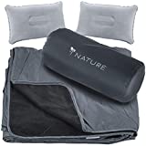 Manta impermeable de la naturaleza perfecta para acampar, picnic, estadio, playa, barco, festival, playa, cuestas, viajes. Resistencia al agua hecha para interiores y exteriores con forro polar extra cálido