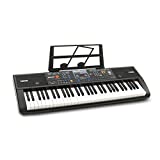 Plixio - Teclado de piano electrónico digital de 61 teclas y soporte para partituras, teclados electrónicos portátiles para principiantes (niños y adultos)