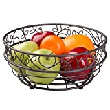Twigz iDesign - Frutero de alambre para encimeras de cocina y comedor, mesas, buffets, refrigeradores, bronce