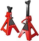 BIG RED T42202 Soportes de acero Torin: 2 toneladas (4.000 lb) de capacidad, rojo, 1 par