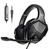 Jeecoo Nubwo N13 Auriculares estéreo para juegos PS4 Auriculares para juegos de oreja de 3,5 mm con micrófono - Marco ligero compatible con PC, computadora portátil, controlador Xbox One