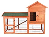 TRIXIE Rabbit Hutch Productos para mascotas con patio al aire libre, 78.25 x 36.5 x 57.25 pulgadas