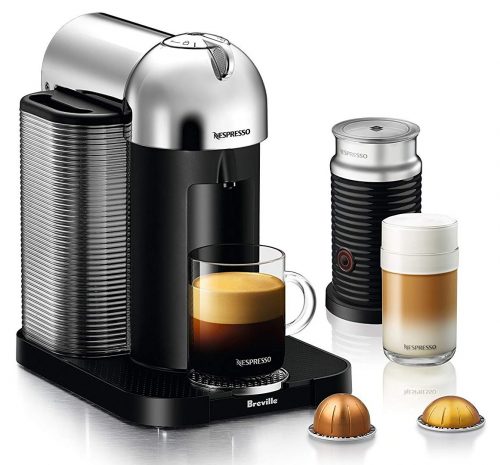  Mida la máquina de café y espresso Nespresso Vertuo con espumador de leche Aeroccino 