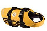 Dispositivo de natación para perros EzyDog Premium (DFD) - Protector de chaleco salvavidas ajustable para perros con borde reflectante - Mango de agarre duradero para seguridad y protección - 50% más de material de natación (mediano, amarillo)