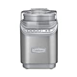 Cuisinart ICE-70 Heladera electrónica, cromo cepillado, máquina de helado con temporizador de cuenta atrás, con temporizador de cuenta atrás