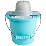 Nostalgia ICMP400BLUE Heladera eléctrica de 4 cuartos con fácil manejo