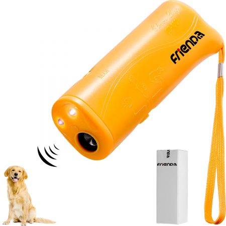  Frienda LED Ultrasonic Dog Trainer & Trainer Device 3 en 1 Stop Bark Bark Hand Dog Training Device 