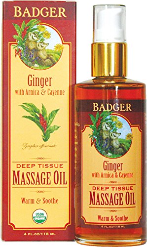 Aceite de masaje de tejido profundo de jengibre BADGER