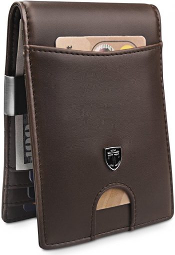 TRAVANDO Money Clip Wallet RIO - Cartera para hombre, bolsillo frontal delgado, tarjetero con bloqueo RFID, minimalista, caja de regalo plegable