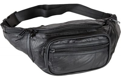  Riñonera Home-X de piel de cordero de piel auténtica