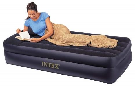  Cama Intex Comfort - Colchón hinchable Rising Comfort Twin con bomba eléctrica incorporada