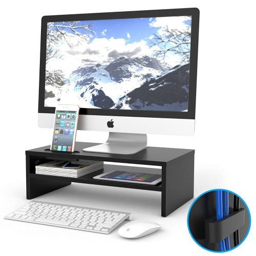 1homefurnit Universal Wood Monitor Stands Altavoz