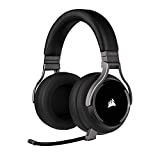 Auriculares inalámbricos para juegos Corsair Virtuoso RGB - Sonido ambiental 7.1 de alta integridad con micrófono de calidad de transmisión - Auriculares de espuma viscoelástica - Duración de la batería de 20 horas - Funciona con PC, PS5, PS4 - Carbón