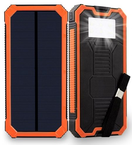  Cargador solar Friengood 15000mAh Banco de energía solar portátil Puertos USB dobles 