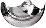 Cuenco para servir ondulado de acero inoxidable martillado de 10 pulgadas